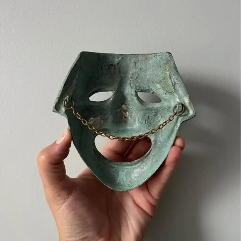 Vintage Painted Verdigris Mask